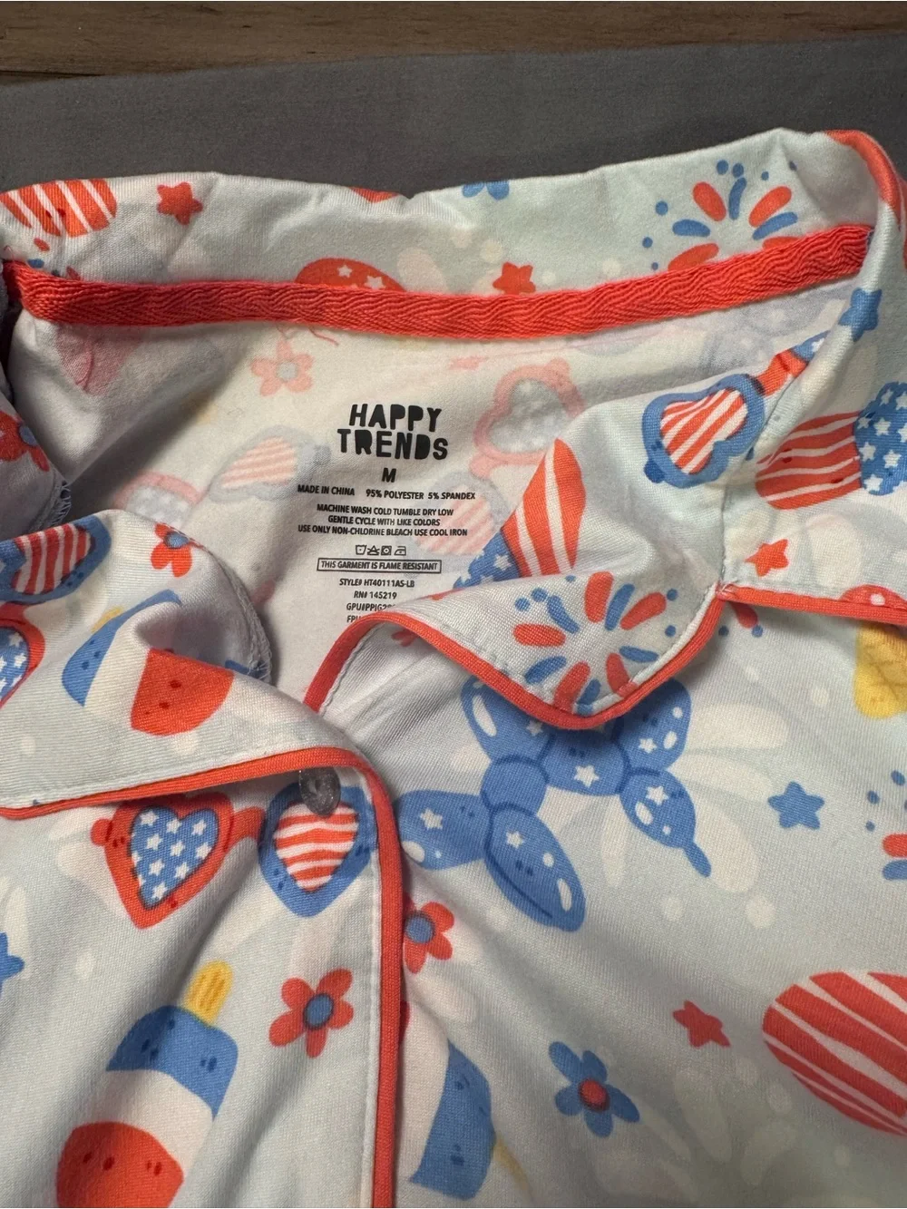 Girls' Red & Blue Patriotic Short Pajama Set-0018
